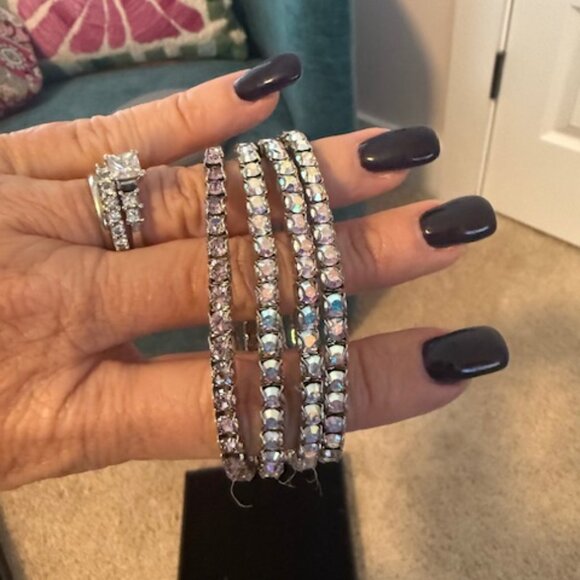 Touchstone BUNDLE .... Wrap-Star and Stretch Crystal Bracelets - Picture 4 of 4